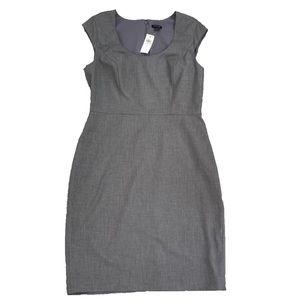 NWT Ann Taylor Gray Cap Sleeve Business Dress size 8